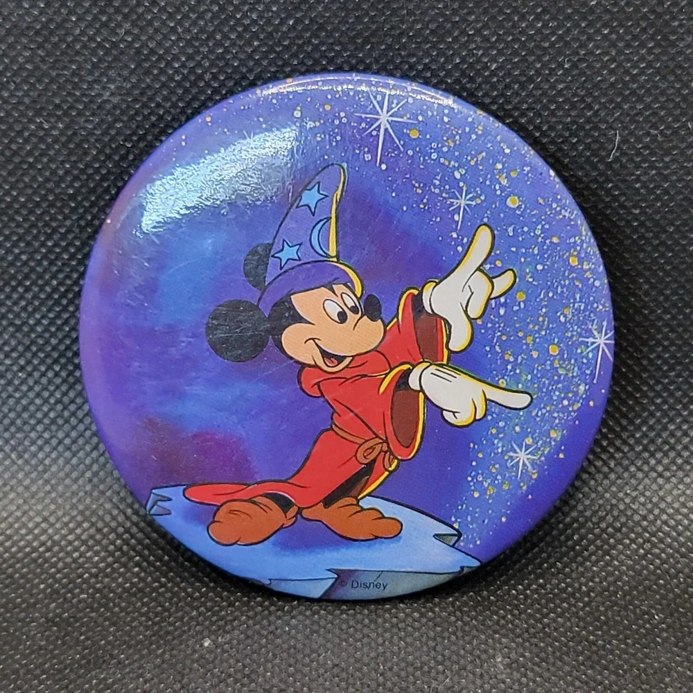 Disney Round Circle Fantasia Pin Mickey Mouse